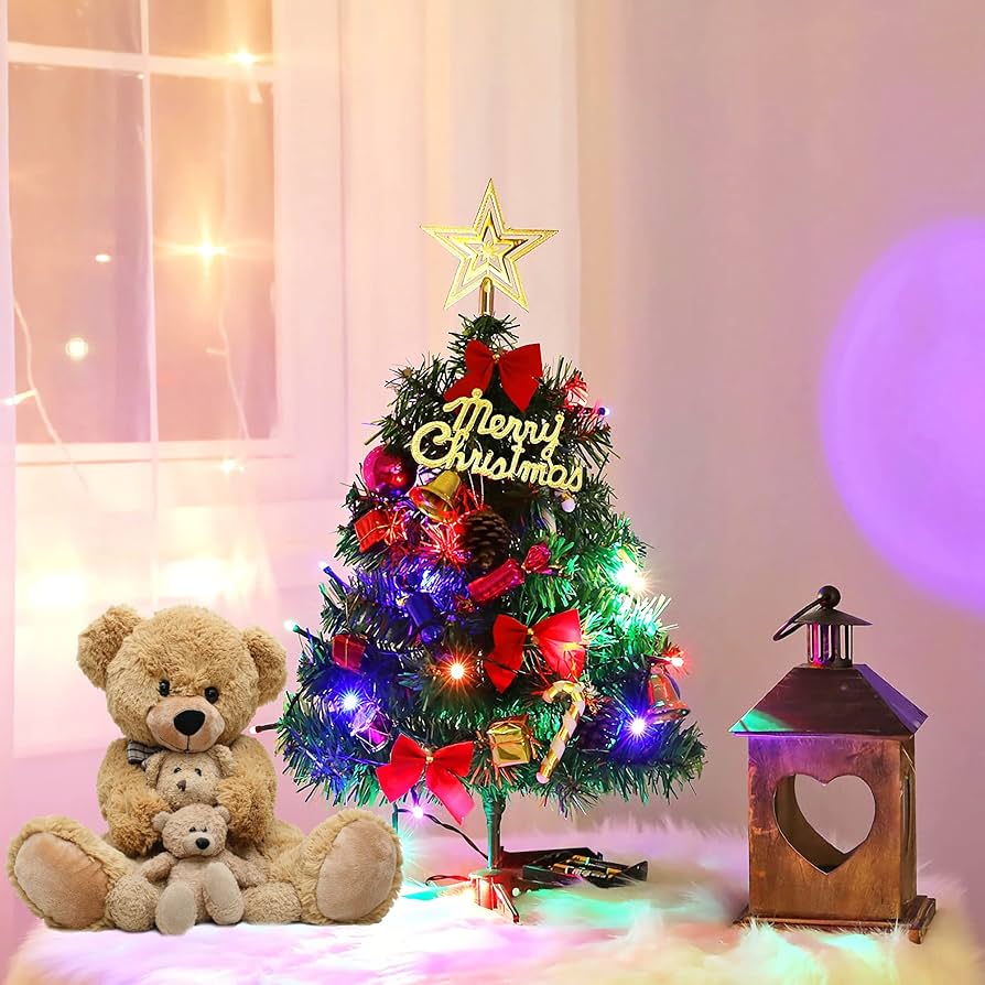 Amazon.com: 24inch/2ft Mini Christmas Tree with Lights